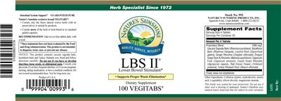 Photo of the Nature's Sunshine LBS II label