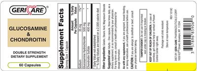 Photo of the Geri-Care Glucosamine & Chondroitin label