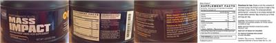 Product label for Mass Impact Citrus Natural Flavor