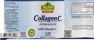 Photo of the Alfa Vitamins Collagen C Hydrolysate with Vitamin C label