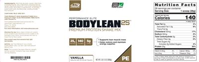 Photo of the AdvoCare BodyLean25 Vanilla label