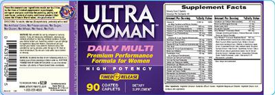 Photo of the Vitamin World Ultra Woman Daily Multi Timed Release label