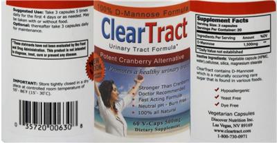 Photo of the Discover Nutrition ClearTract label