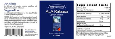 Photo of the Allergy Research Group ALA Release label
