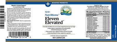 Photo of the Nature's Sunshine NutriBiome Eleven Elevated label