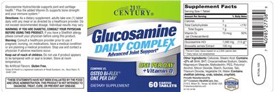 Photo of the 21st Century Glucosamine Daily Complex label