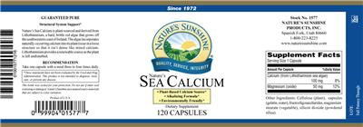 Photo of the Nature's Sunshine Nature's Sea Calcium label
