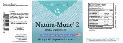 Photo of the Pacific BioLogic Natura-Mune 2 label
