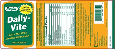 Photo of the Rugby Daily-Vite label