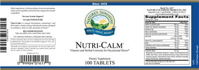 Photo of the Nature's Sunshine Nutri-Calm label