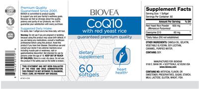 Photo of the BIOVEA CoQ10 with Red Yeast Rice label