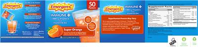 Photo of the Emergen-C Immune+ Super Orange label