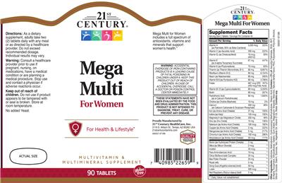 Photo of the 21st Century Mega Multi for Women label