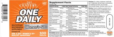 Photo of the 21st Century One Daily Women's 50+ label