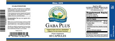 Photo of the Nature's Sunshine Gaba Plus label
