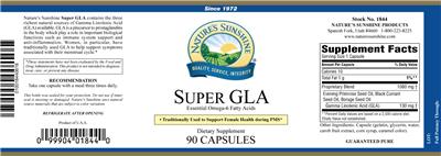 Photo of the Nature's Sunshine Super GLA label
