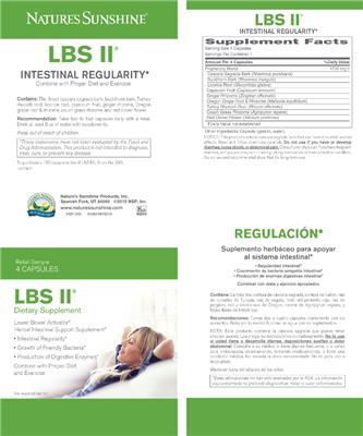 Photo of the Nature's Sunshine LBS II label