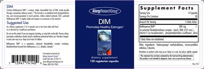 Photo of the Allergy Research Group DIM label