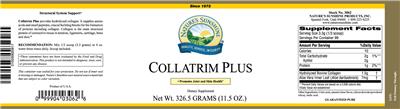 Photo of the Nature's Sunshine Collatrim Plus label