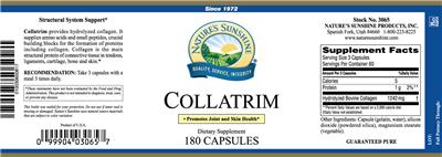 Photo of the Nature's Sunshine Collatrim label