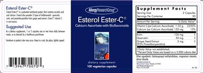 Photo of the Allergy Research Group Esterol Ester-C label