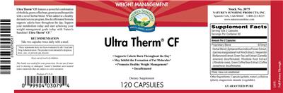 Photo of the Nature's Sunshine Ultra Therm CF label