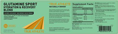 Photo of the True Athlete Glutamine Sport label