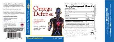 Photo of the Whitaker Nutrition Omega Defense label