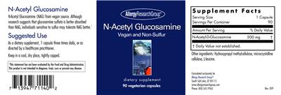 Photo of the Allergy Research Group N-Acetyl Glucosamine label