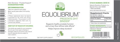 Photo of the Nature's Sunshine Equolibrium label