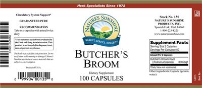 Photo of the Nature's Sunshine Butcher's Broom label