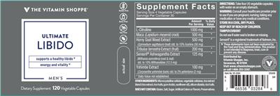 Photo of the The Vitamin Shoppe Ultimate Libido label
