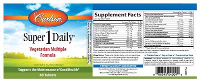 Photo of the Carlson Super 1 Daily label