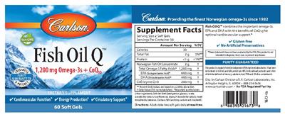 Photo of the Carlson Fish Oil Q label