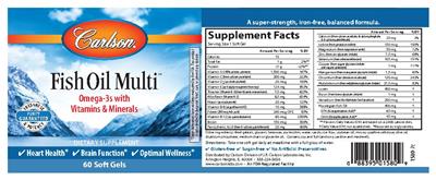 Photo of the Carlson Fish Oil Multi label