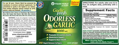 Garlic Fresh Odorless Garlic 1000 mg