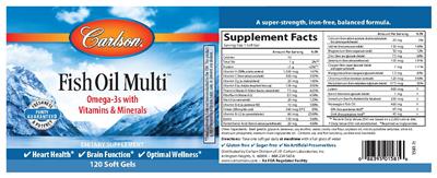 Photo of the Carlson Fish Oil Multi label