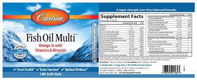 Photo of the Carlson Fish Oil Multi label
