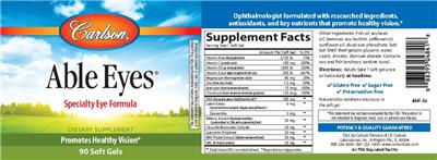 Photo of the Carlson Able Eyes label