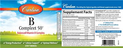 Photo of the Carlson B Compleet 50 label