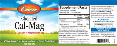 Photo of the Carlson Chelated Cal-Mag label