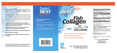 Photo of the Doctor's Best Fish Collagen with FreshWater Collagen 5 g label