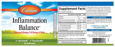 Photo of the Carlson Inflammation Balance label