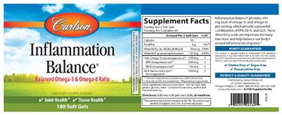 Photo of the Carlson Inflammation Balance label
