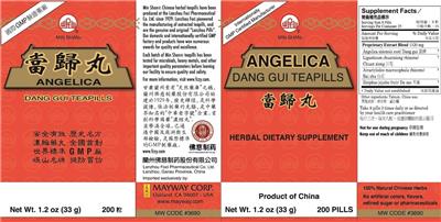 Photo of the Min Shan Angelica Dang Gui Teapills label