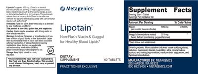 Photo of the Metagenics Lipotain label