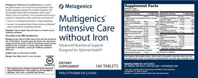 Multigenics Intensive Care without Iron