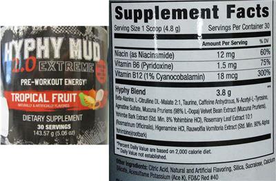 Photo of the Kali Muscle Hyphy Mud 2.0 Extreme Tropical Fruit label