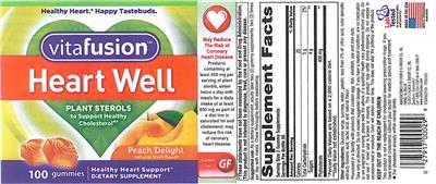Photo of the vitafusion Heart Well Peach Delight label