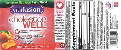 Photo of the vitafusion Cholestor Well label